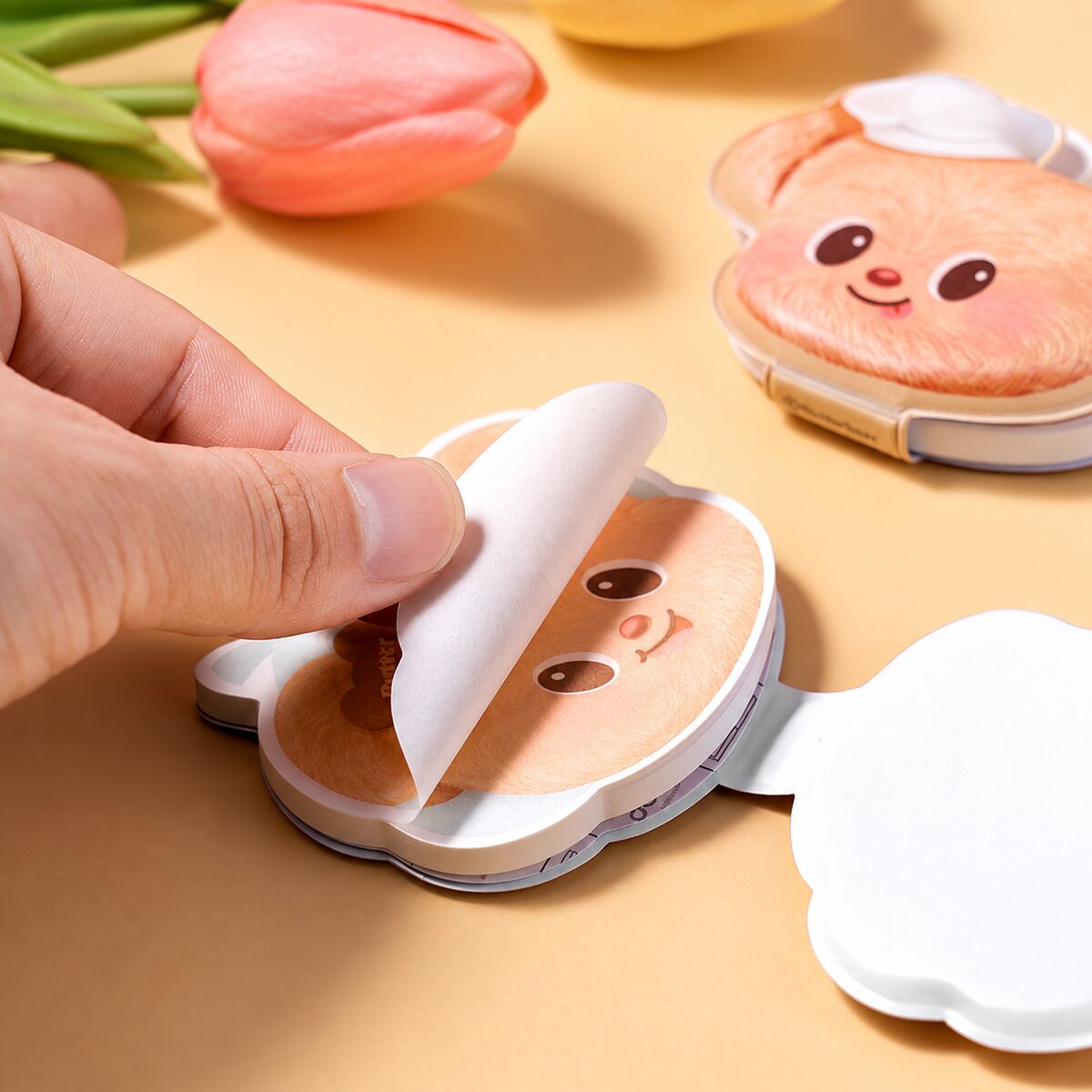  Deli Butter Bear Stress Squeezy Sticky Notes - 4 Assorted Designs 