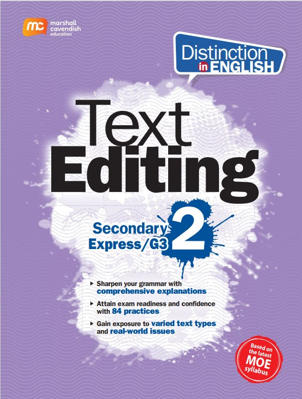 Secondary 2 Express/G3 Distinction In English Text Editing 2nd Edition