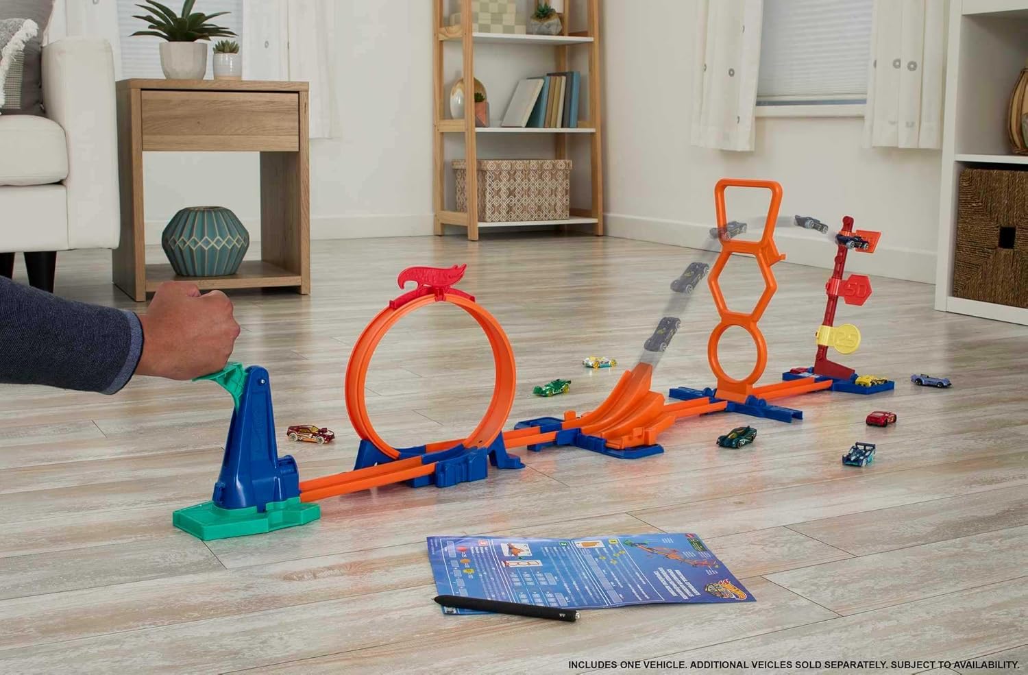 MATTEL HOT WHEELS STEAM SCIENCE OF TRAJECTORY FLIGHT PATH CHALLENGE PLAYSET