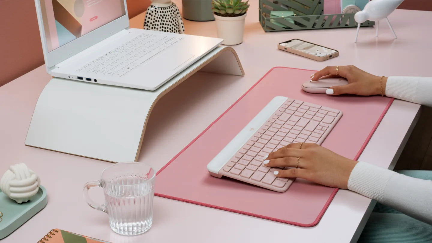 Logitech MK470 Slim Combo Wireless Mouse & Keyboard Rose