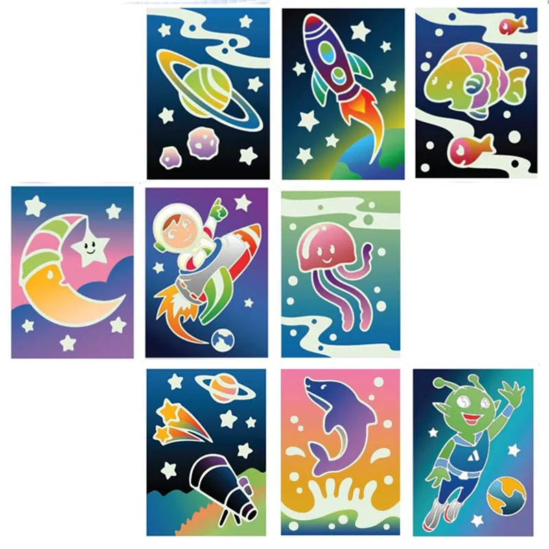 KS ART N CRAFT GITD SAND ART KIT SEA