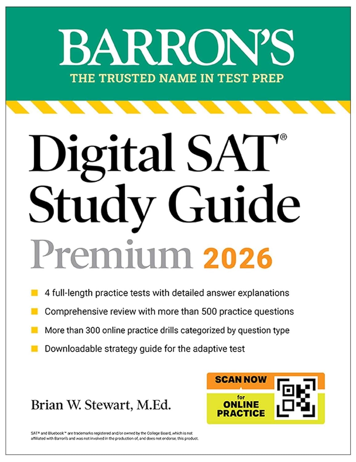 Digital SAT Study Guide Premium, 2026: 3 Practice Tests + Comprehensive Review + Online Practice (Paperback) 