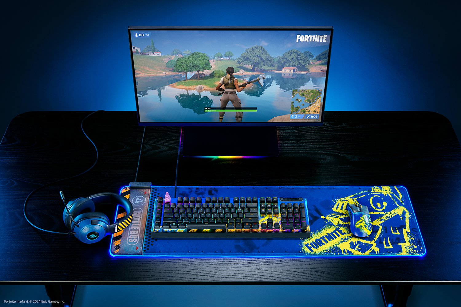 Razer Goliathus Chroma Oversized Soft Gaming Mouse Mat - Fortnite Edition