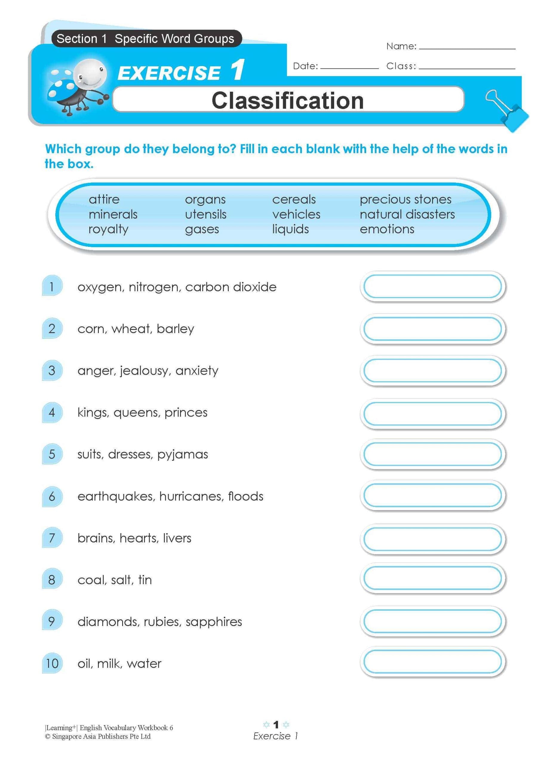 Learning + English Vocabulary Workbook 6