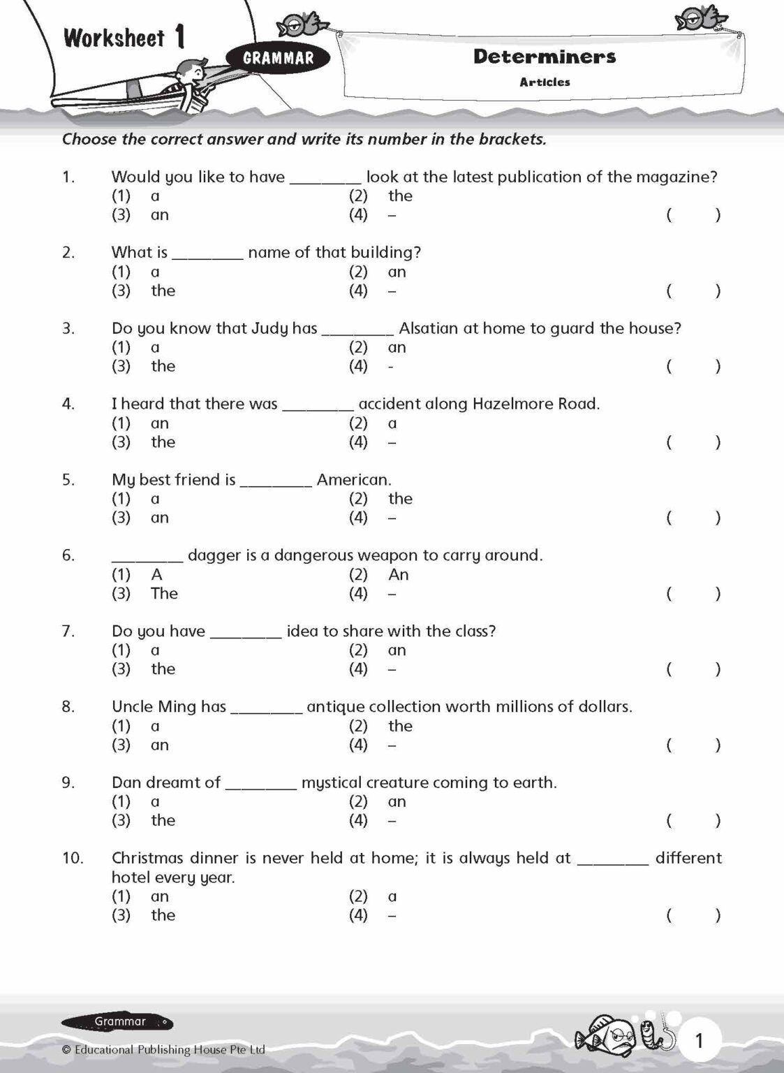 Primary 3 New English Grammar & Vocabulary Worksheet
