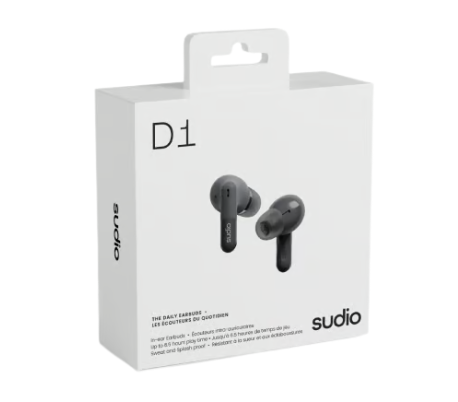 Sudio D1 True Wireless Earbuds Black