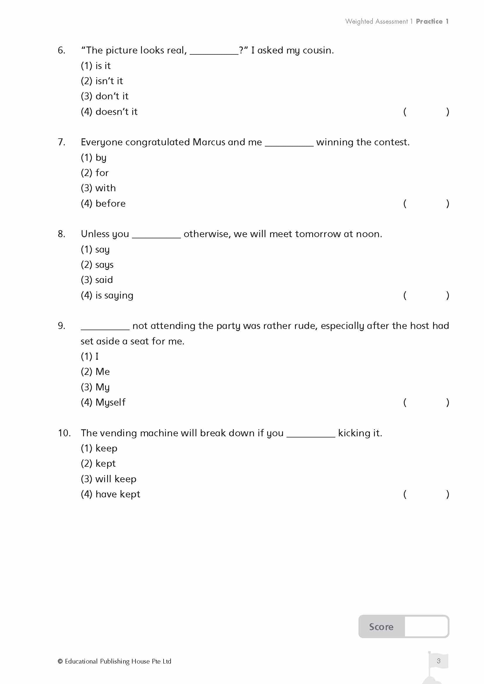 Primary 5 English Top The Class Term/Semestral Papers QR