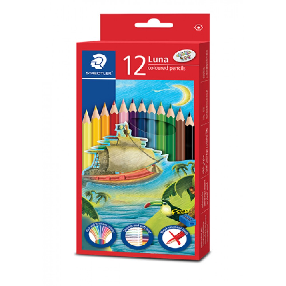 STAEDTLER LUNA COLOURED PENCILS - 12 COLOURS