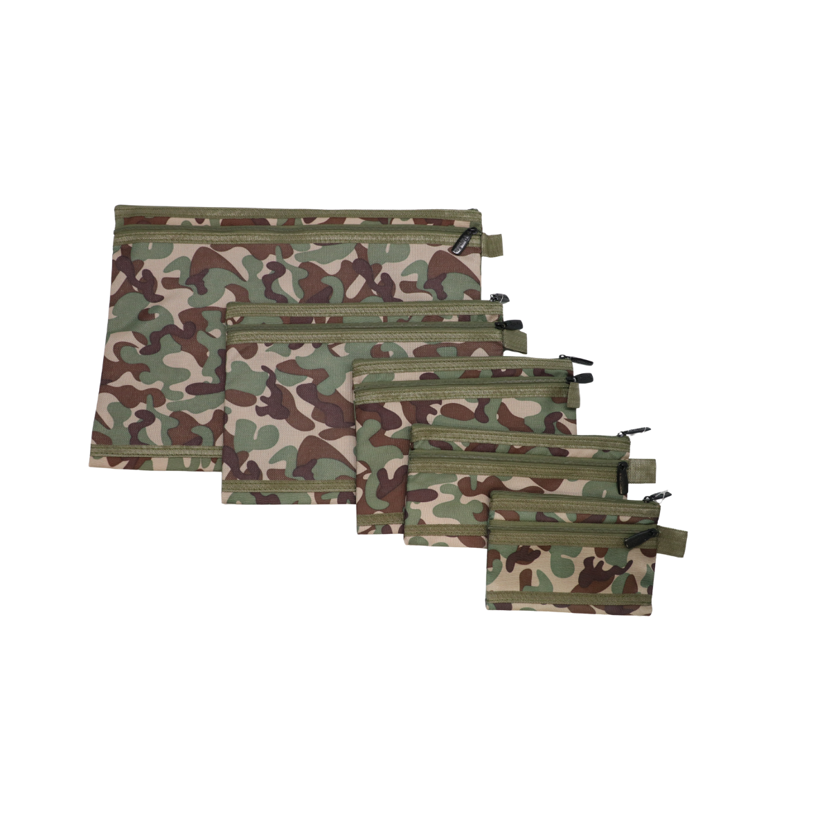 POP BAZIC Military P-Nylon 2 Zipper Pouch B6.5