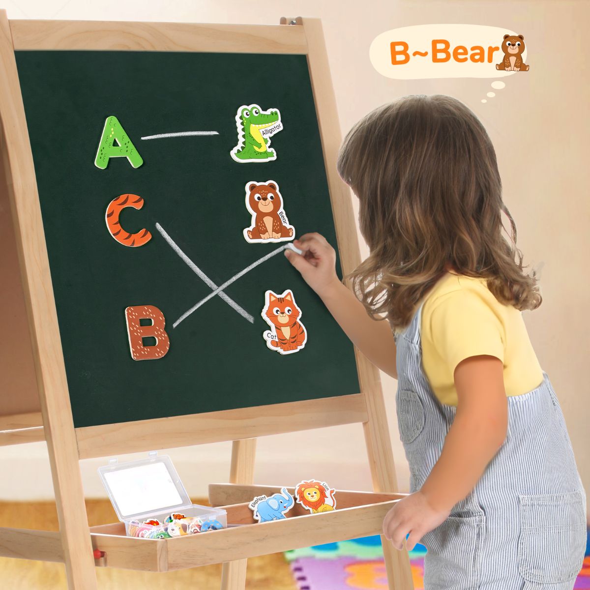 JOYCAT WOODEN ANIMAL NUMBER ALPHABET MAGNET