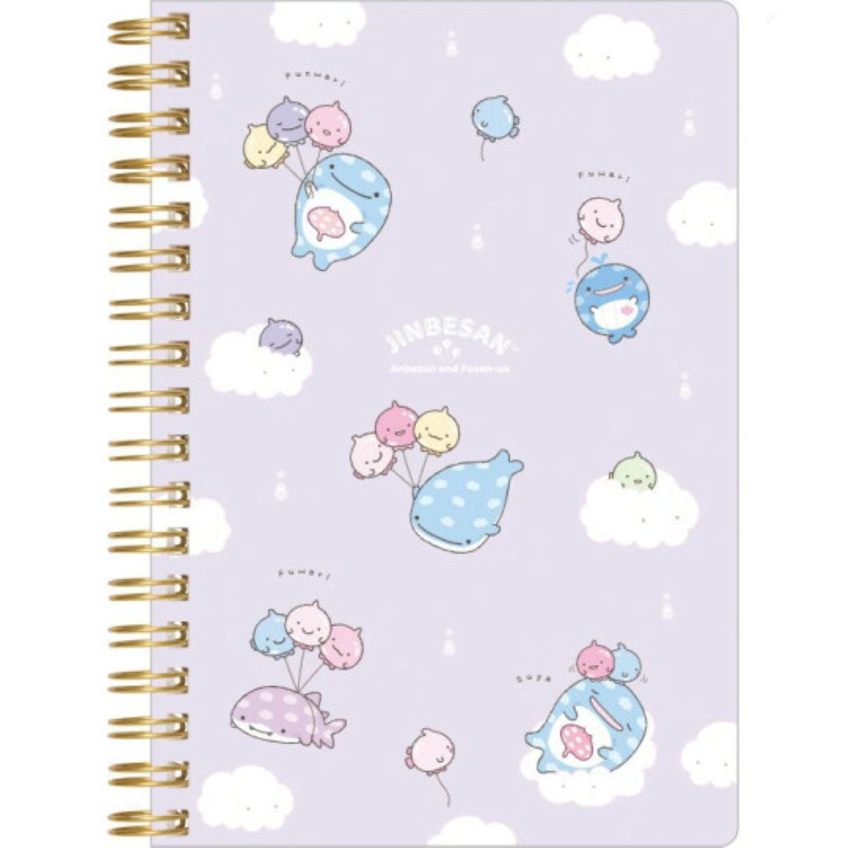Jinbesan Balloon Fish Purple Spiral Notebook NY42802