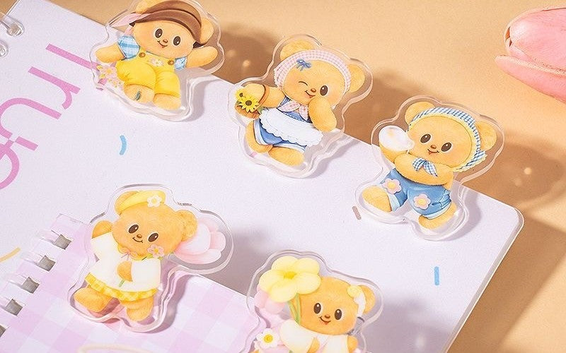  Butterbear Magnetic Page Clips 2pcs Set - 4 Assorted Designs 