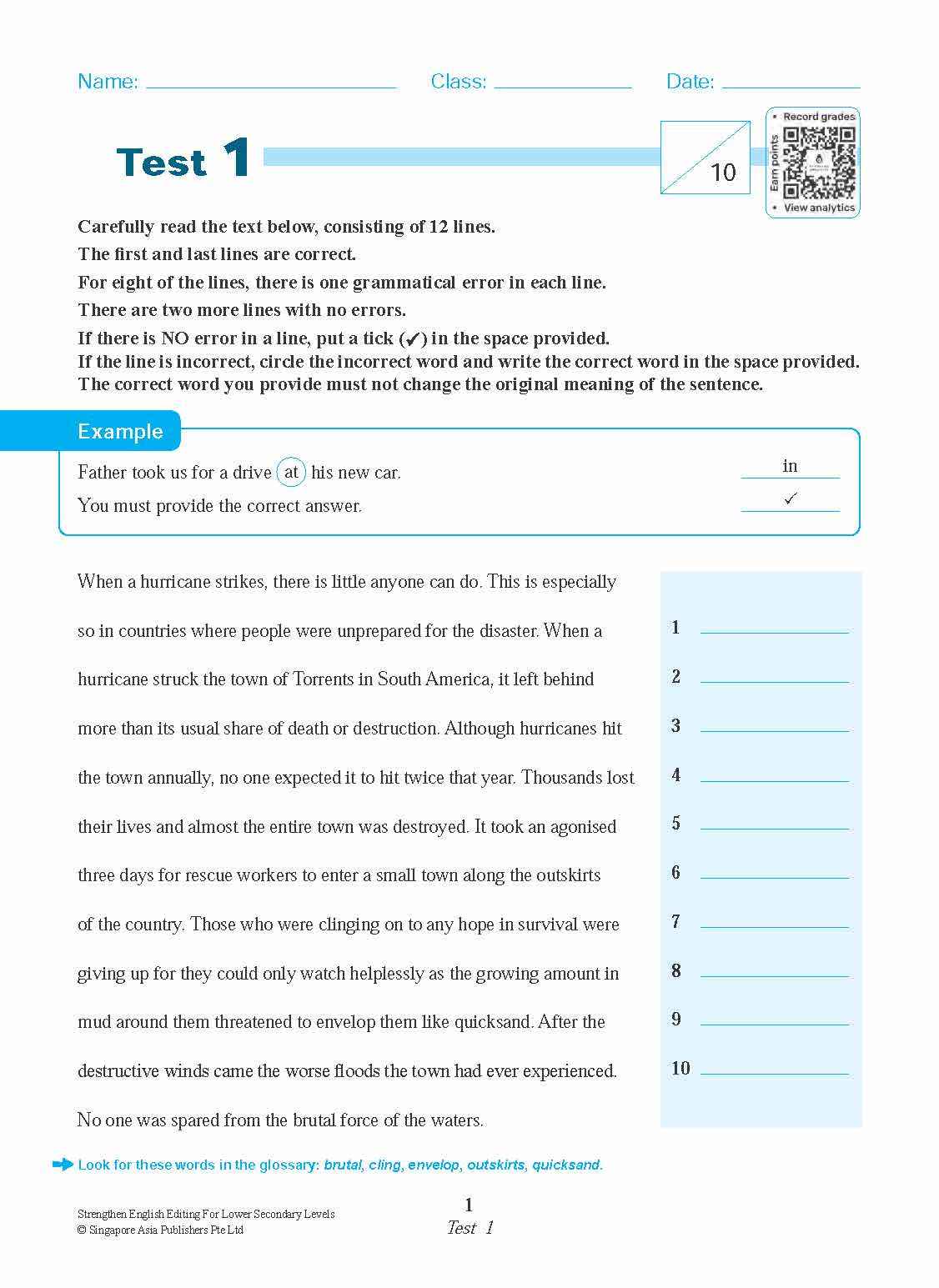 Strengthen ENGLISH EDITING FOR LOWER SECONDARY LEVELS