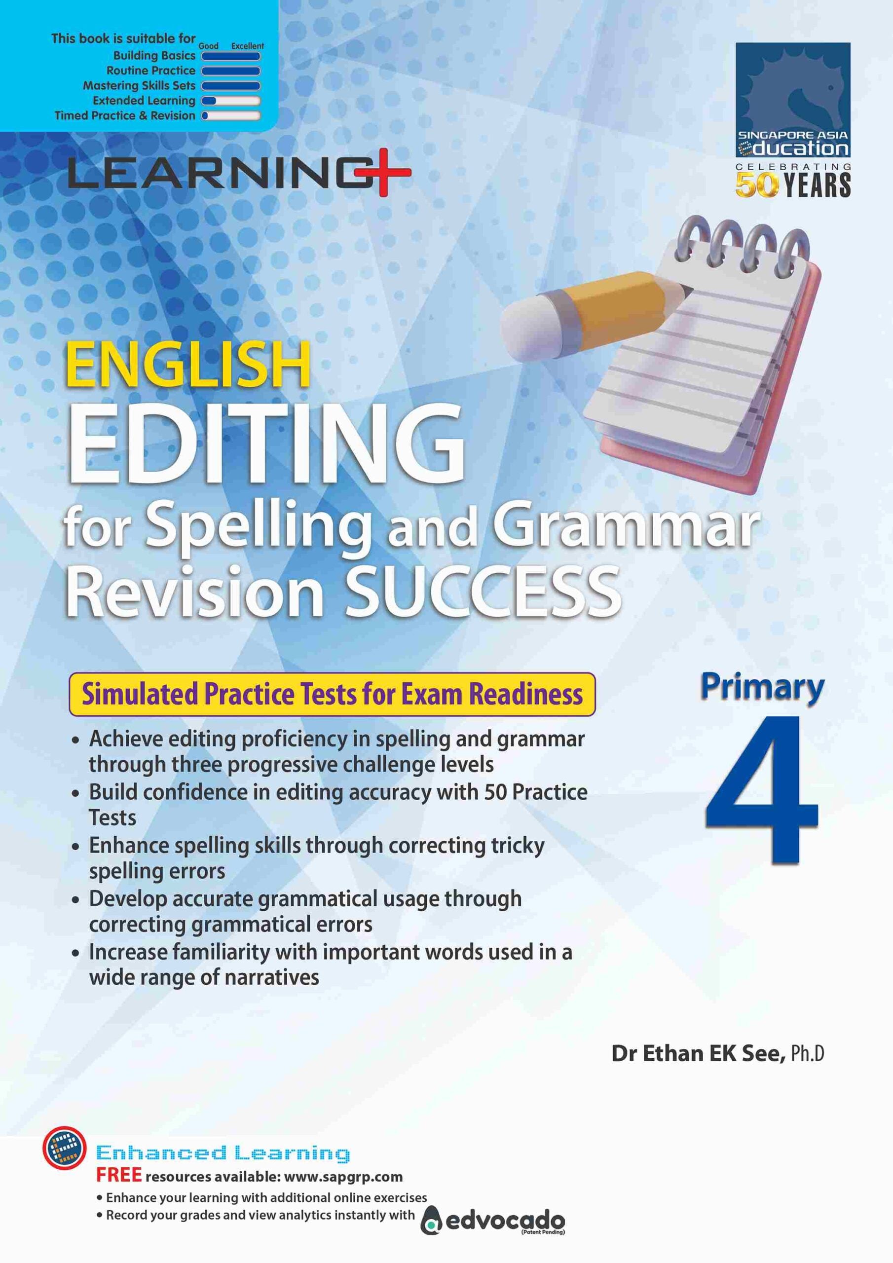 LEARNING+ ENGLISH EDITING for Spelling and Grammar Revision SUCCESS Primary 4