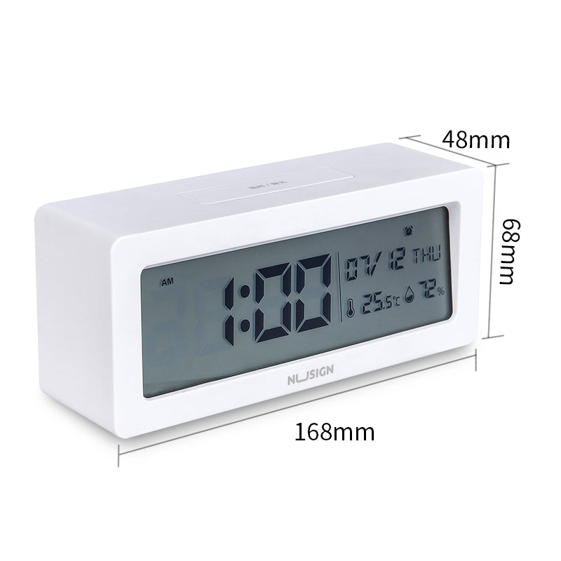 DELI NUSIGN ALARM CLOCK WHITE NS881