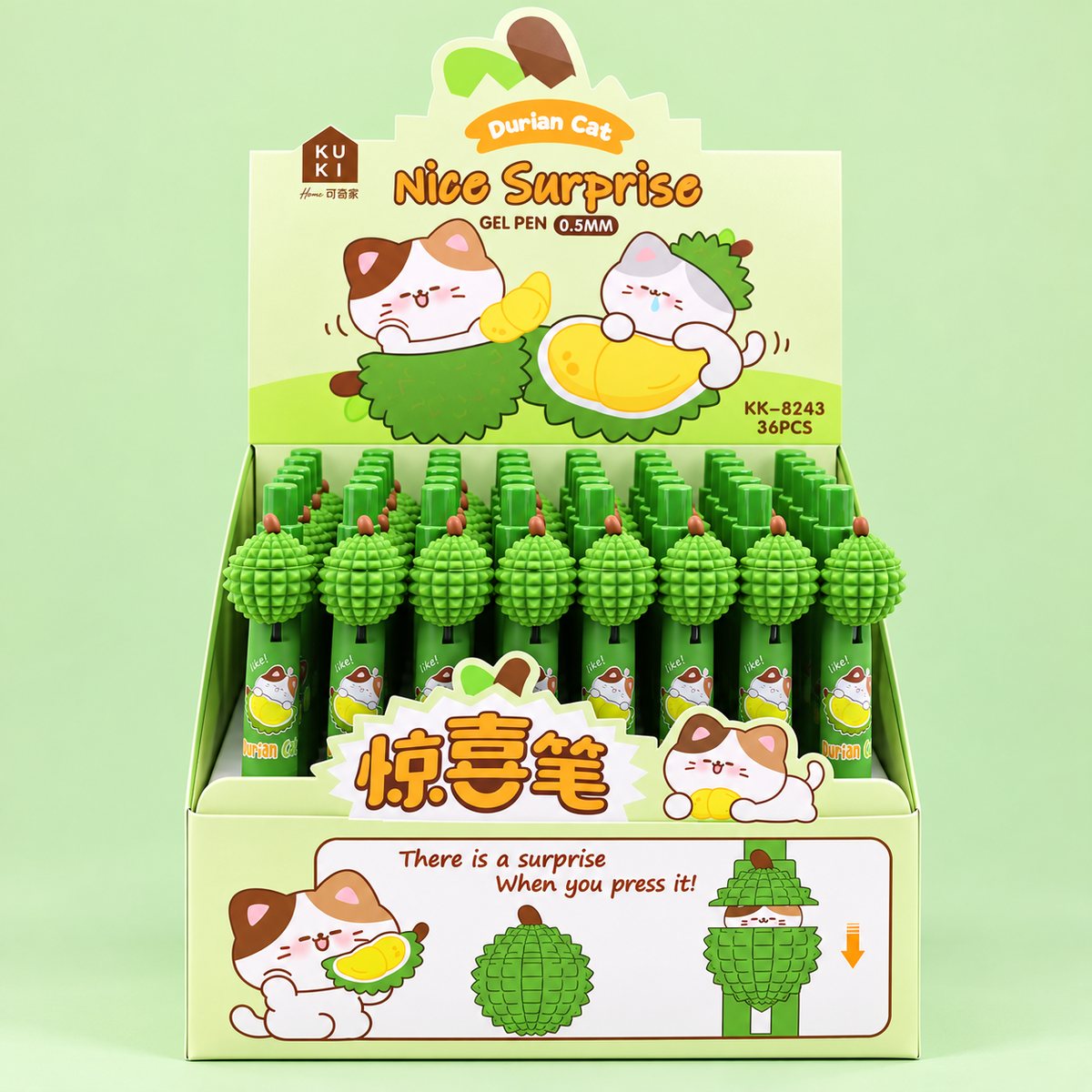  Durian Cat Surprise Gel Pen 0.5mm 