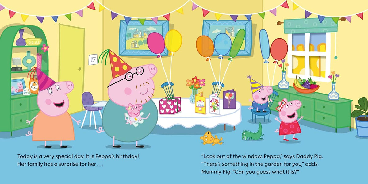 Peppa Pig: Peppa’s Muddy Puddle Party: A Slide-and-Play Book (Board Book)