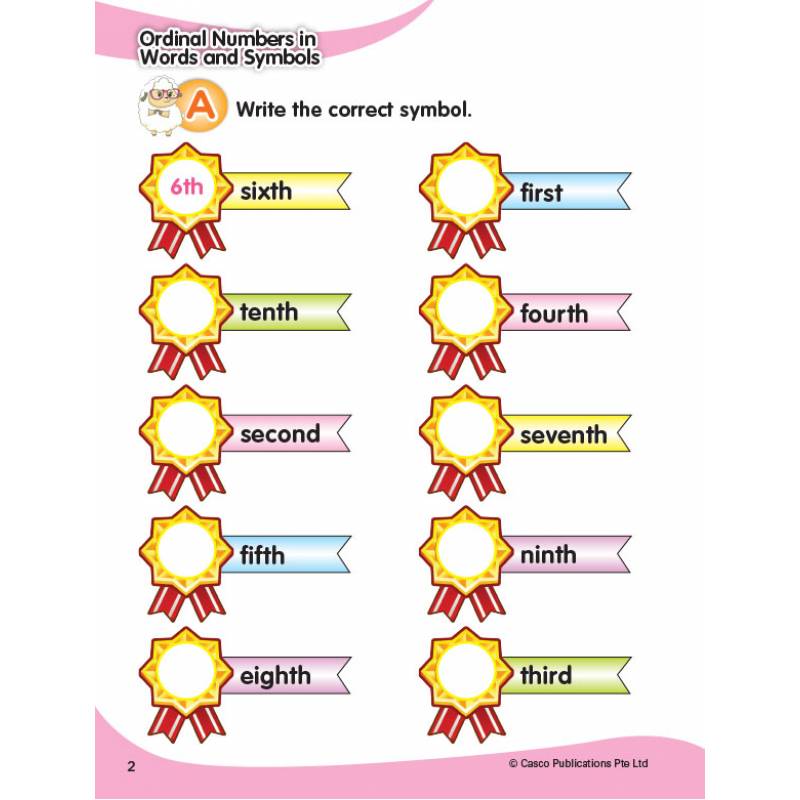 Maths Tutor Early Skills Series Book 3: Ordinal Numbers and Position
