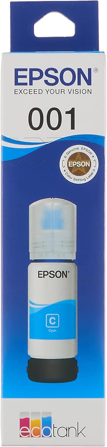 Epson 001 High Capacity Ink Bottle, 70ml, Cyan