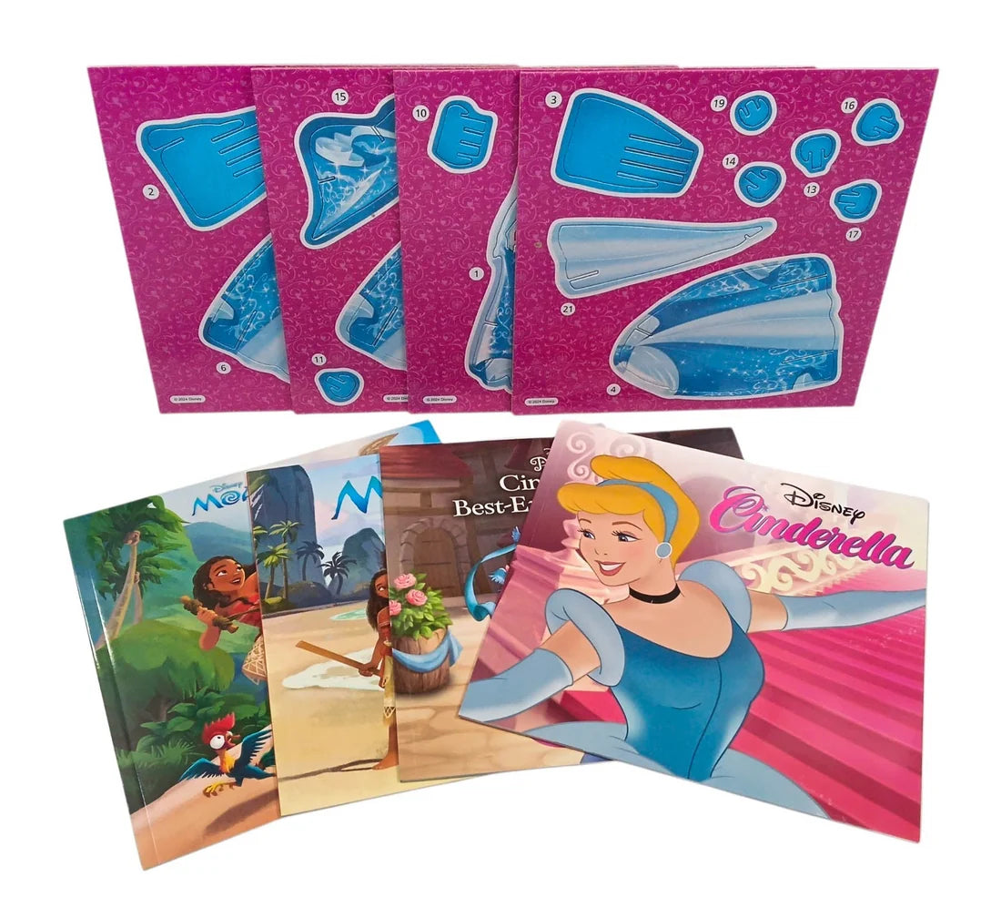 Disney Princess Cinderella & Moana Read, Build And Play (Paperback)