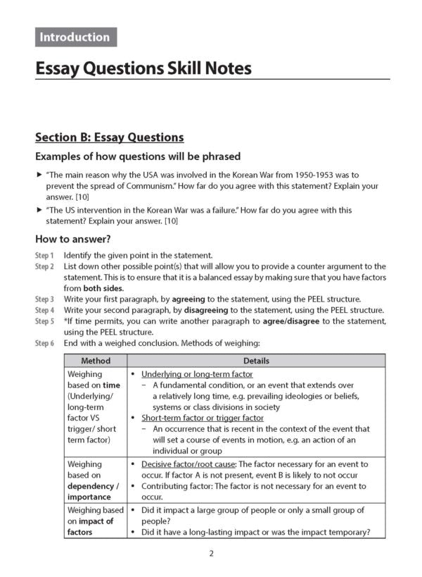 History Elective Essay Guide Secondary 4
