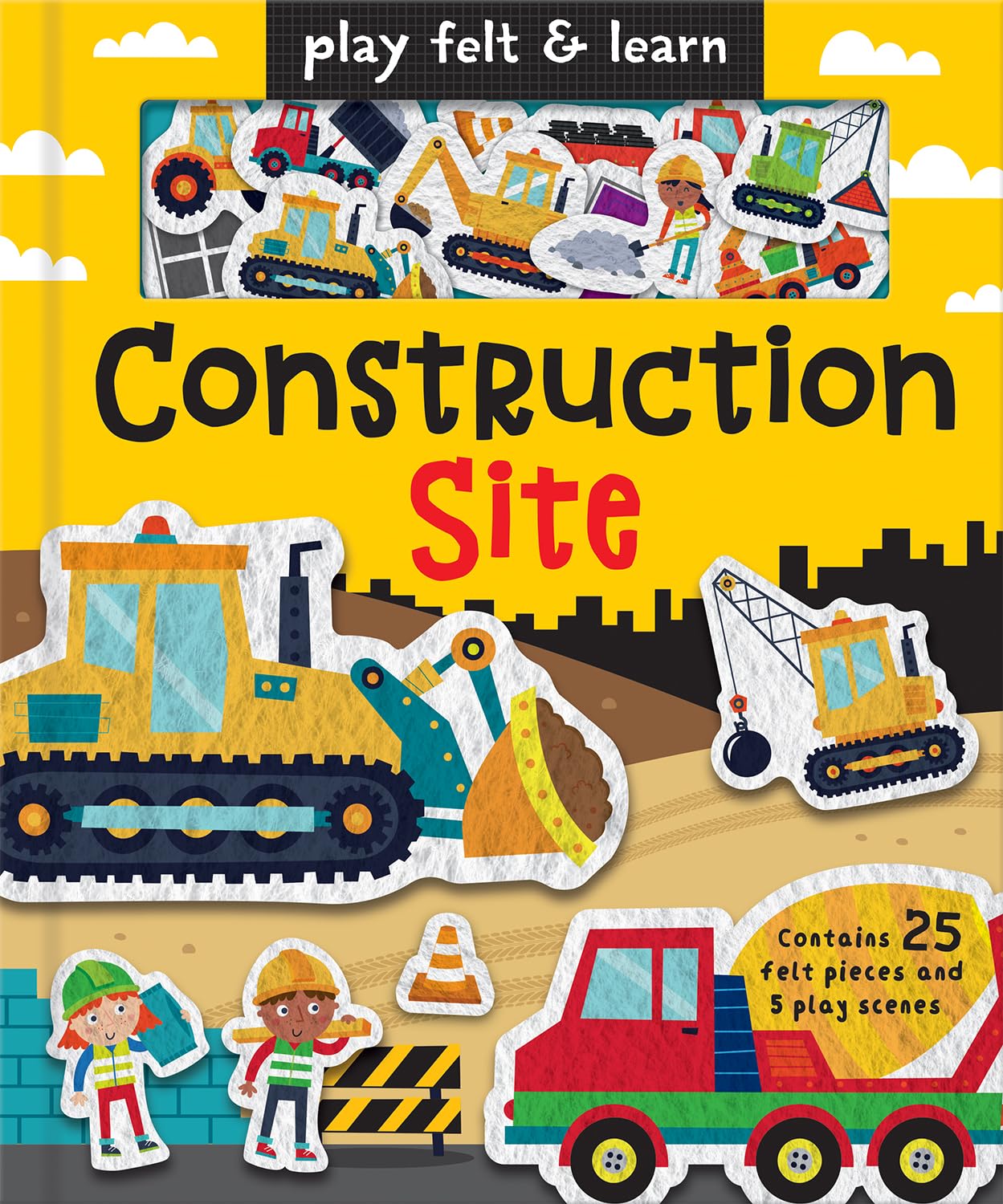 Play Felt Construction Site (Play Felt & Learn) (Board Book)
