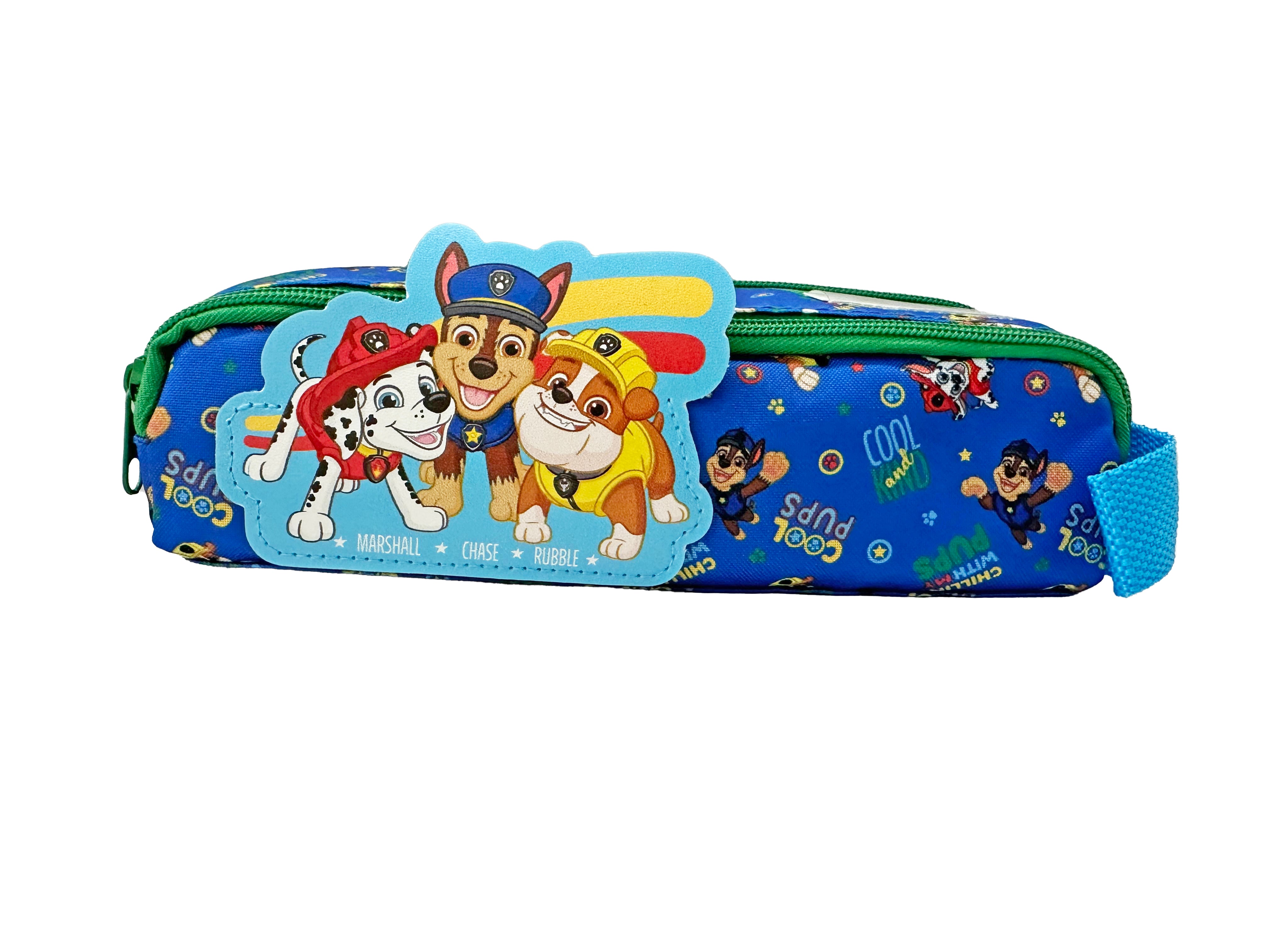 PAW PATROL DOUBLE ZIP PENCIL BAG BLUE