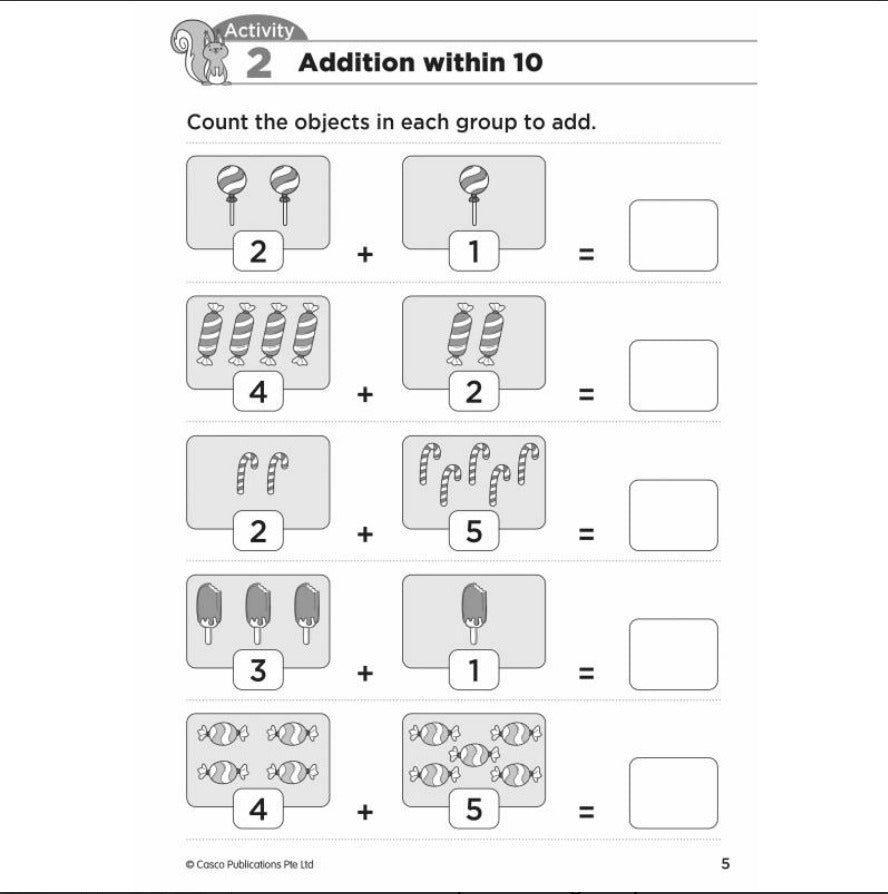Kindergarten Mathematics For Ages 5-6: Addition And Subtraction
