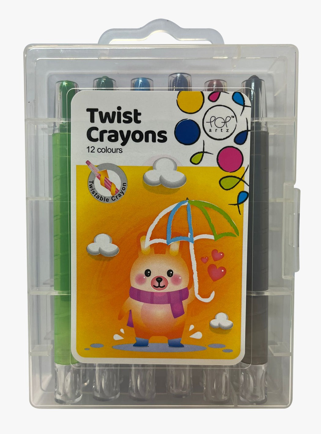 POP Artz Twist Crayon 12 Colours