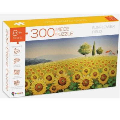 POPCORN GAMES AND PUZZLES 300 PIECE PUZZLE SUNFLOWER FIELD