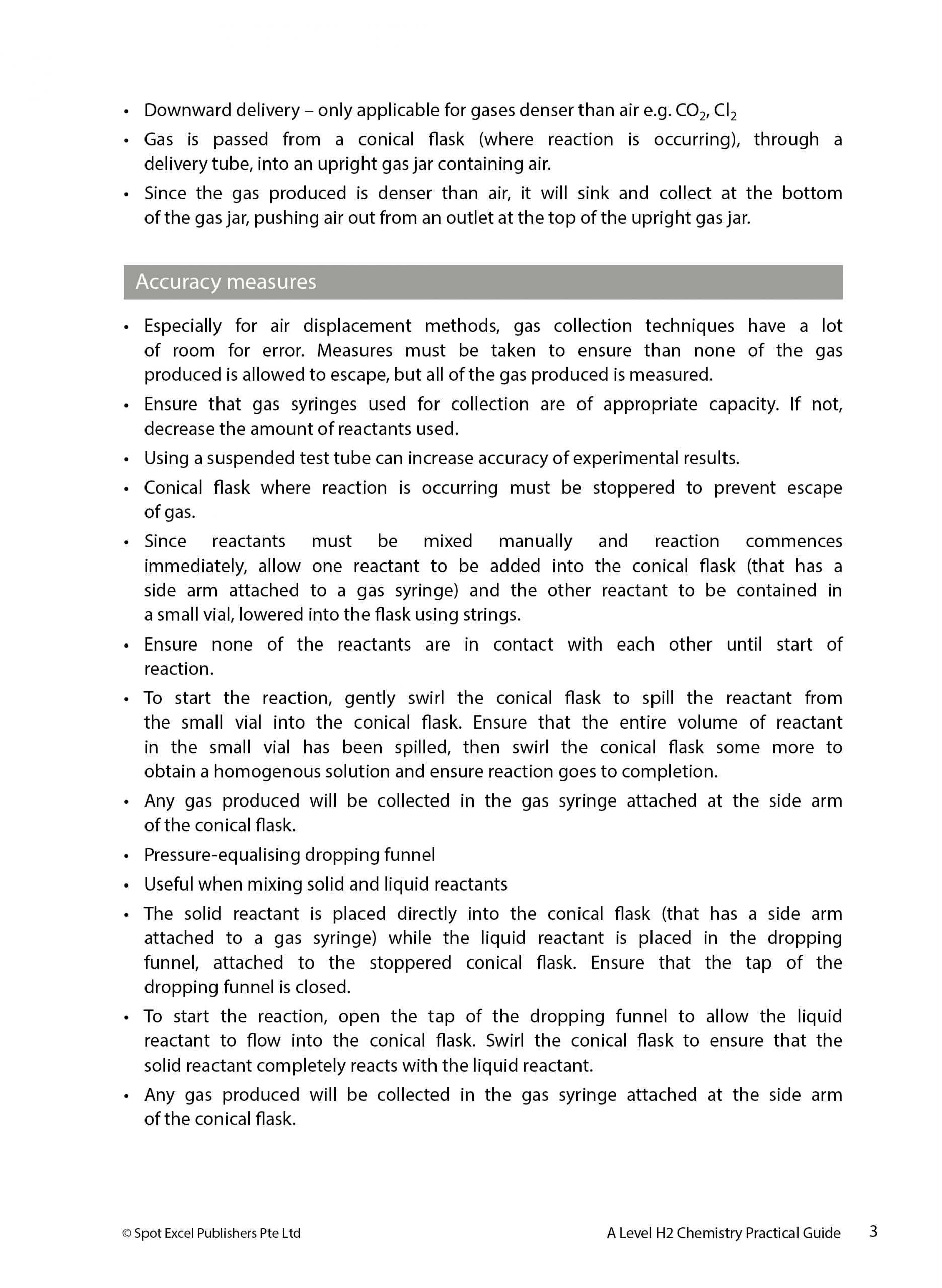 A-Level H2 Chemistry Practical Guide