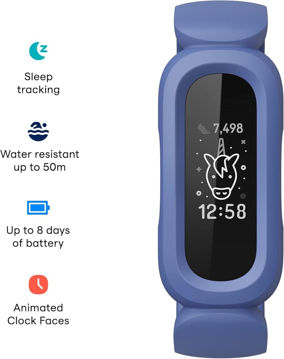 Fitbit Ace 3 Activity Tracker for Kids 6+ One Size, Cosmic Blue / Green - Singapore Edition