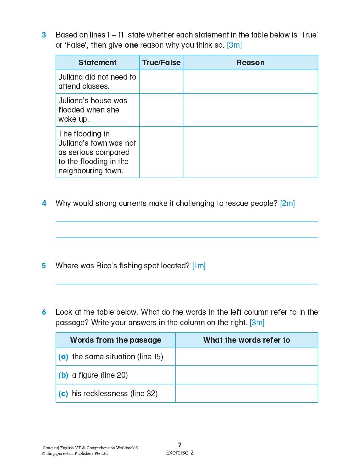 Conquer English Visual Text Comprehension & Comprehension Workbook 5