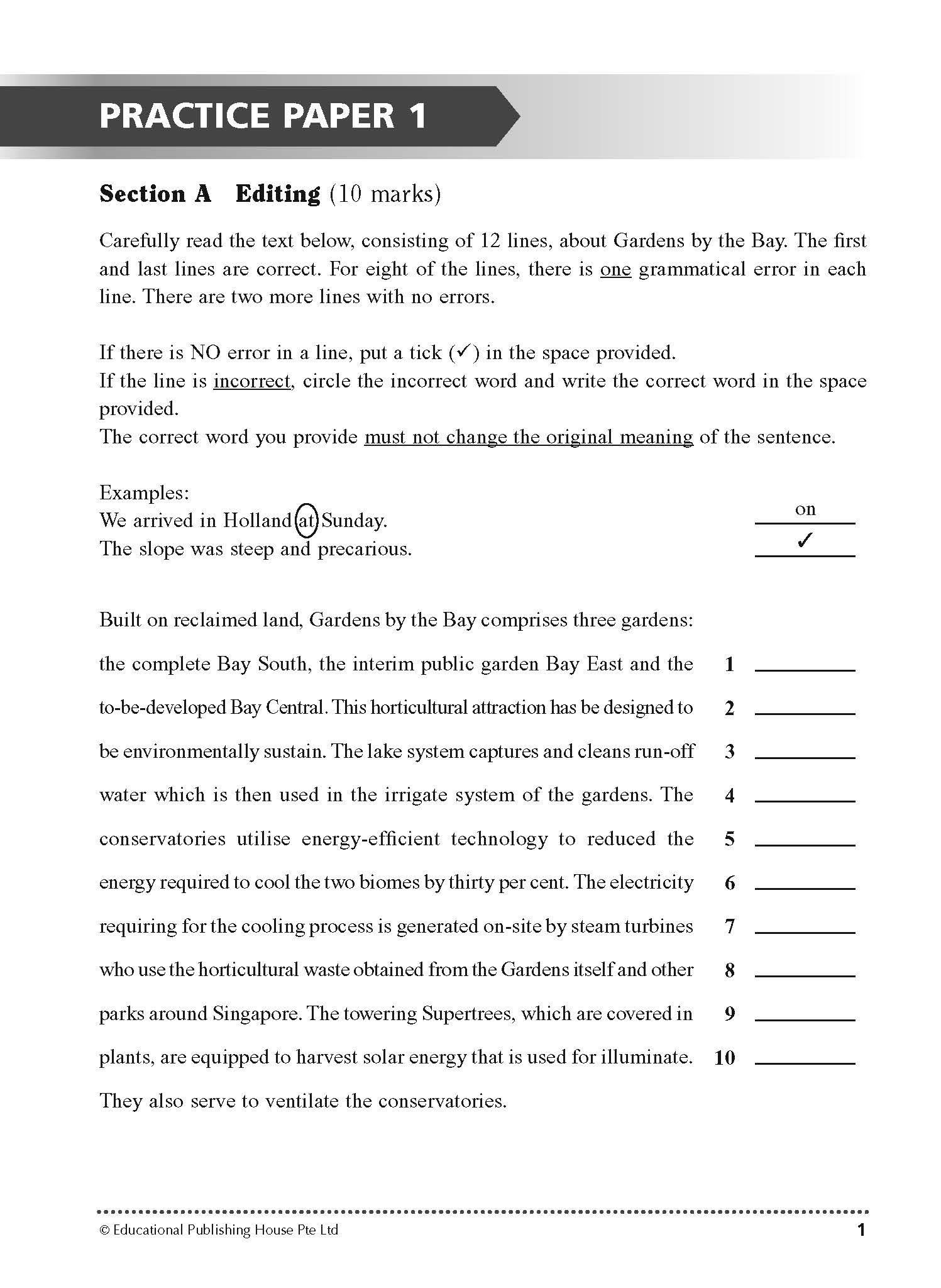 Secondary 3 ( Express ) English Paper 1 Practice 