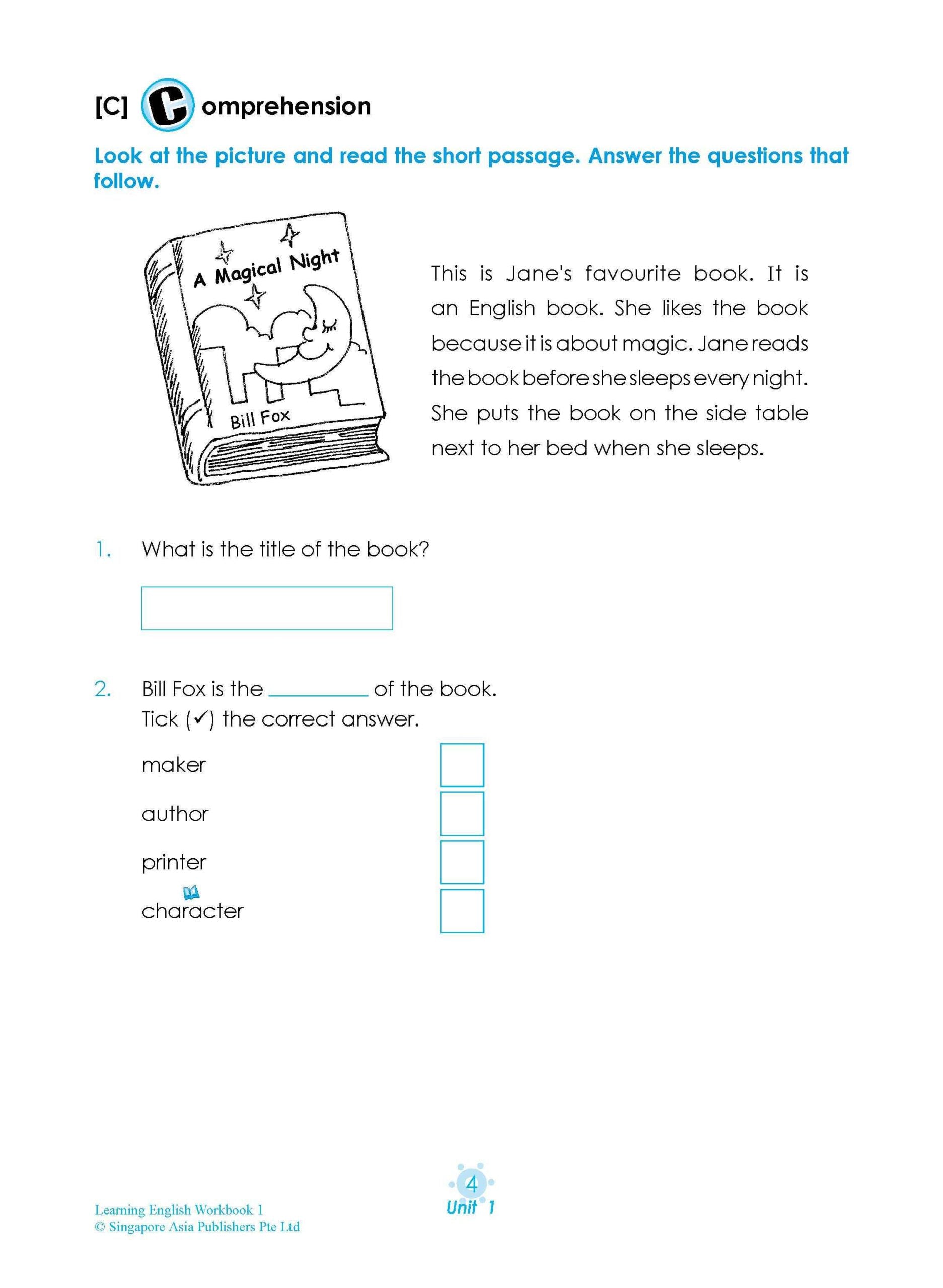 LEARNING ENGLISH Workbook 1 – Popular Book Company Pte Ltd
