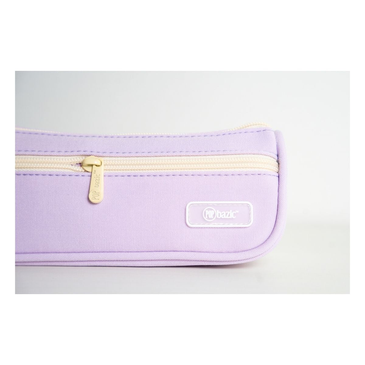 Pop Bazic Double Zip Pencil Bag (Purple) - PB-806MT-PURPLE