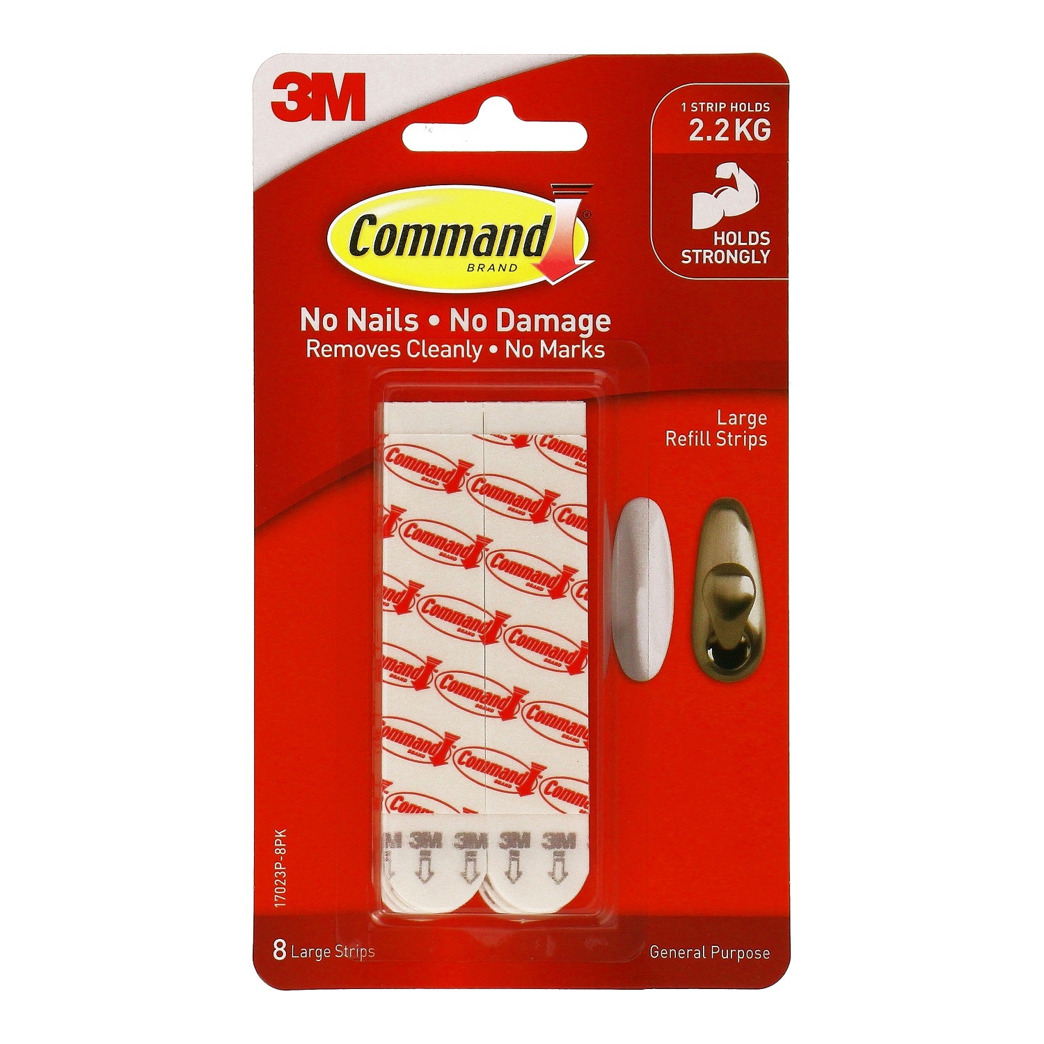 Command™ 17023P-8PK Large Refill Strips