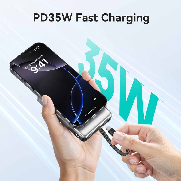 Mazer M-PC35L10V3 10k PD35W built-in USB-C Powerbank (Desert Titanium)