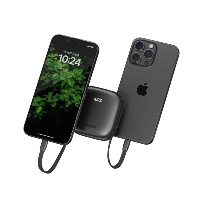 GoPower Fusion 10K 20W Power Bank with USB-C & Lightning (Black)