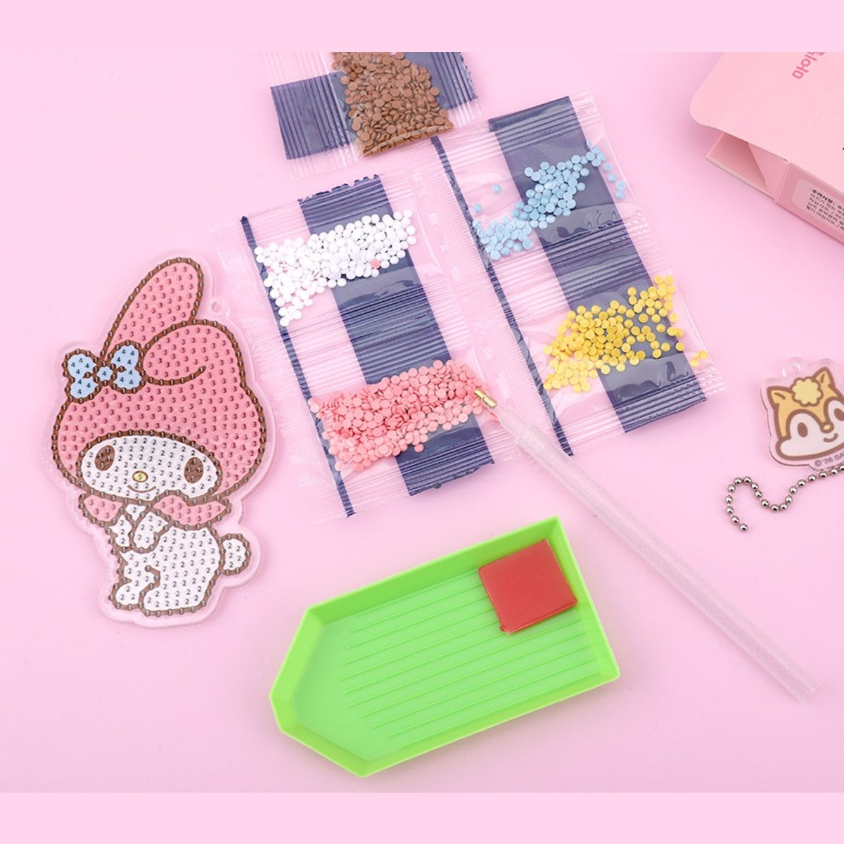 Sanrio My Melody DIY Diamond Painting Keyring