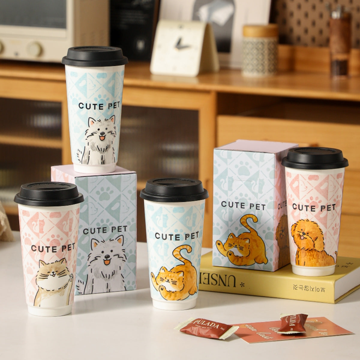 Cute Pet 580ml Ceramic Mug with Cover
