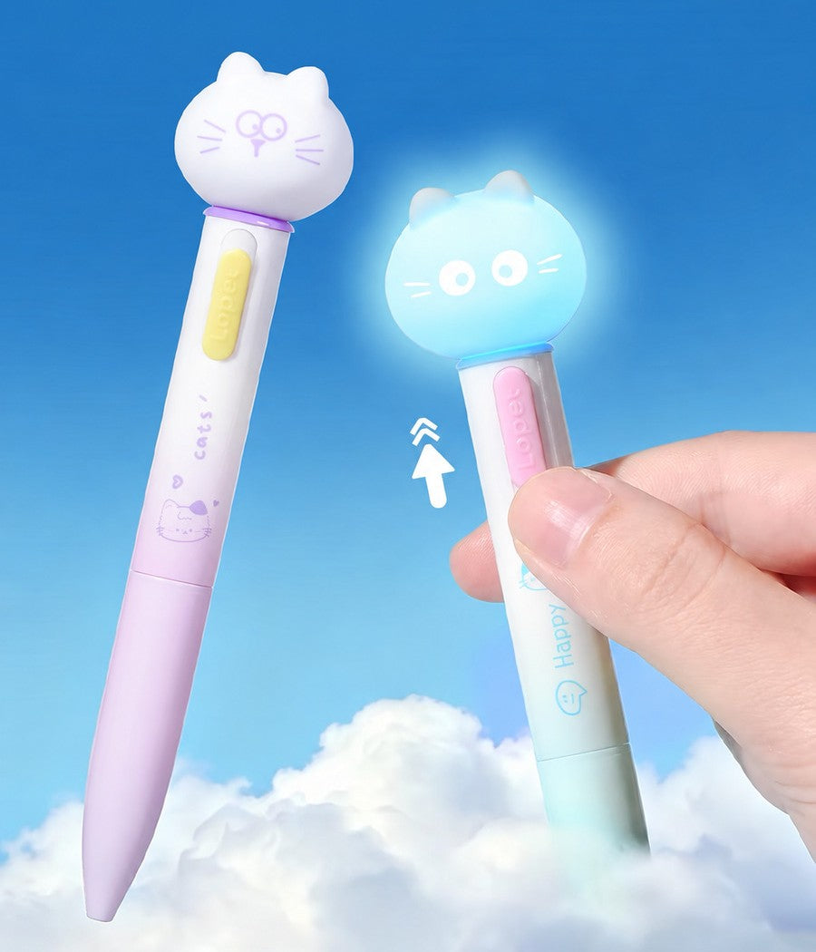 Meow Shine 0.5mm Black Ink Gel Pen 2pcs
