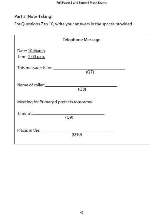 Primary 4 English Master Your Paper 3 and Paper 4 (Listening & Oral)