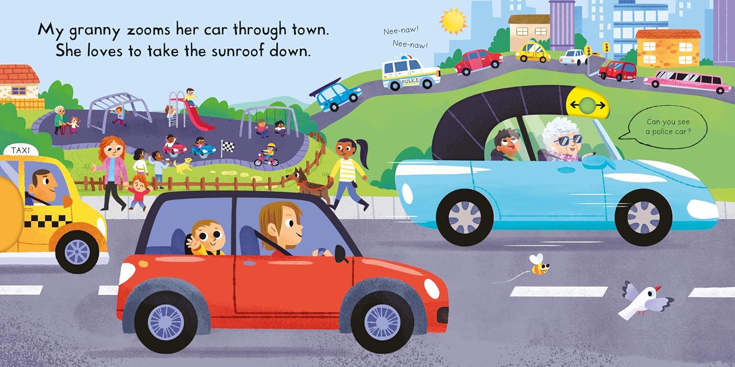Busy Cars : A Push, Pull, Slide Book (Campbell Busy Books) Board Book – Hardcover