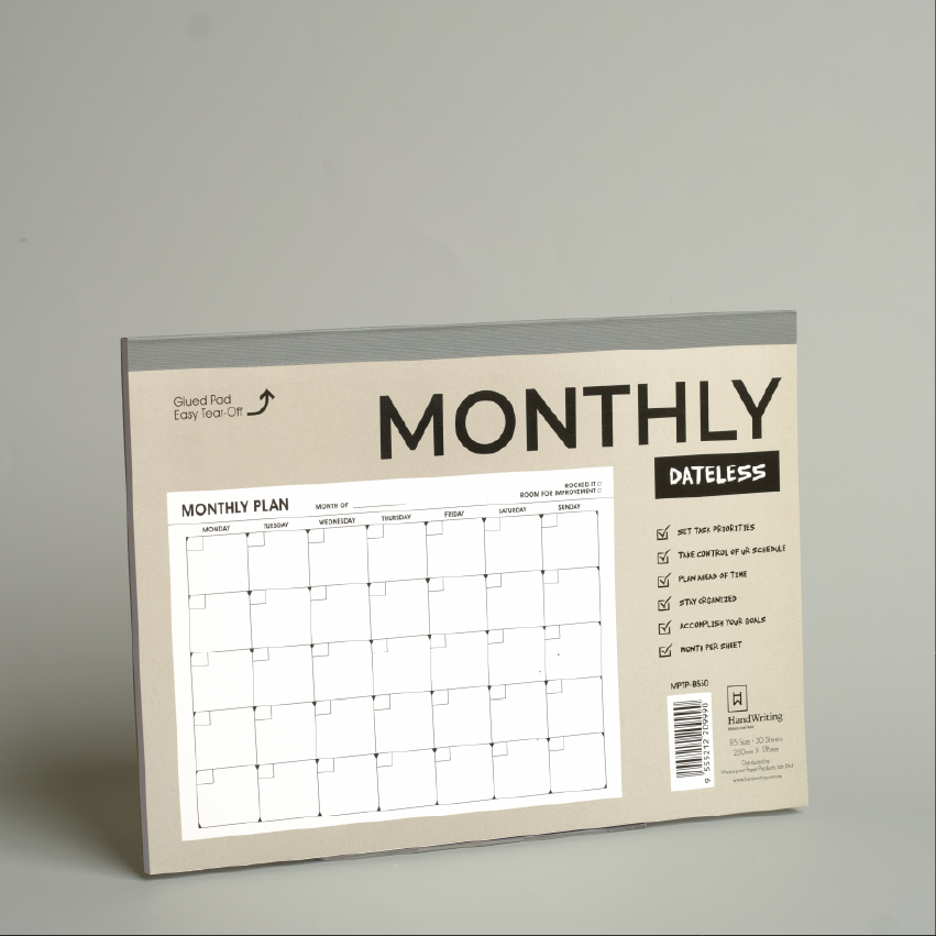 Hw Planner Pad (monthly) B5/80 Mptp-b550