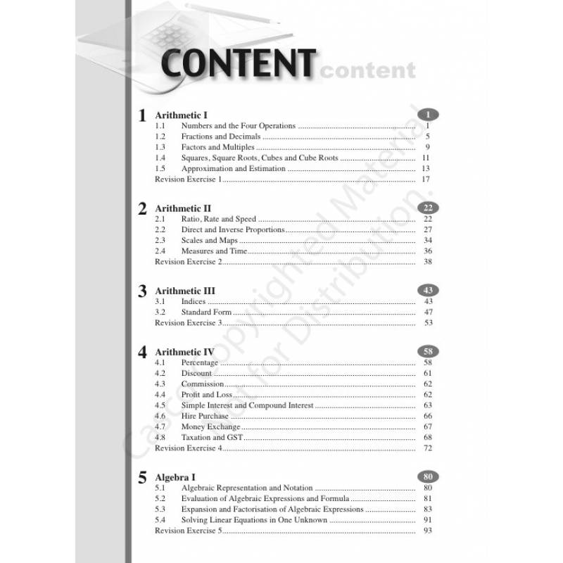 O-Level Elementary Mathematics Companion Book 1