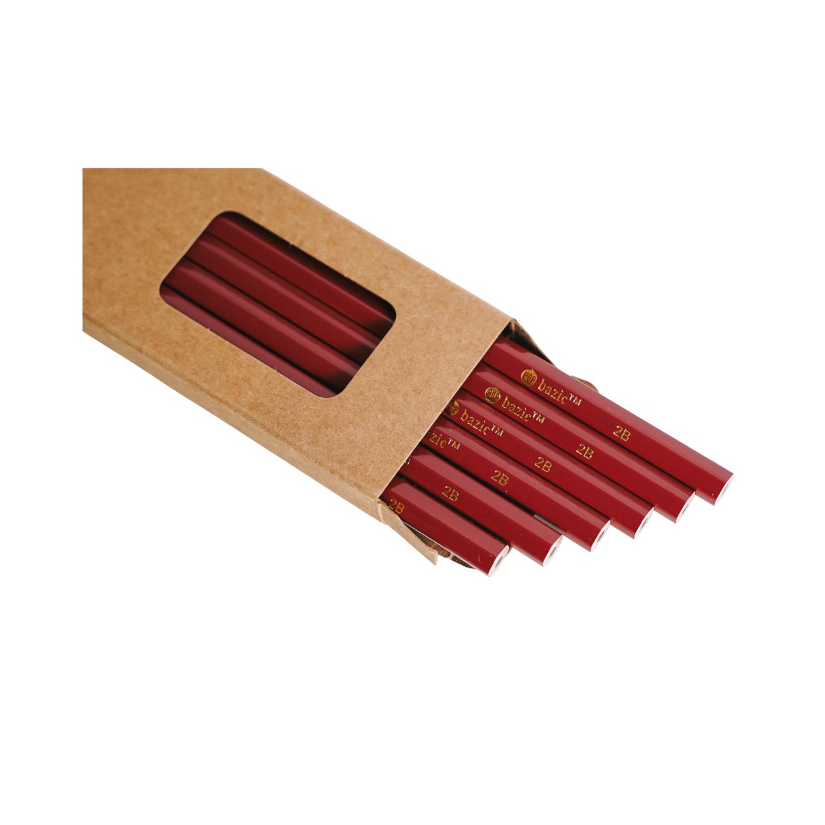 Pop Bazic 2B Pencils 1106 Red (12-Pieces)