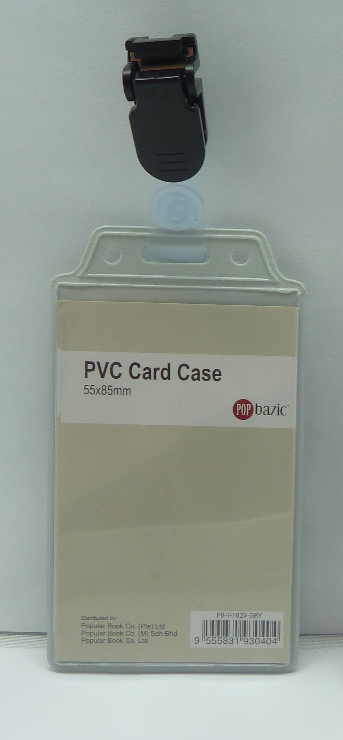 POP BAZIC PVC Card Case with Clip 55MM x 85MM