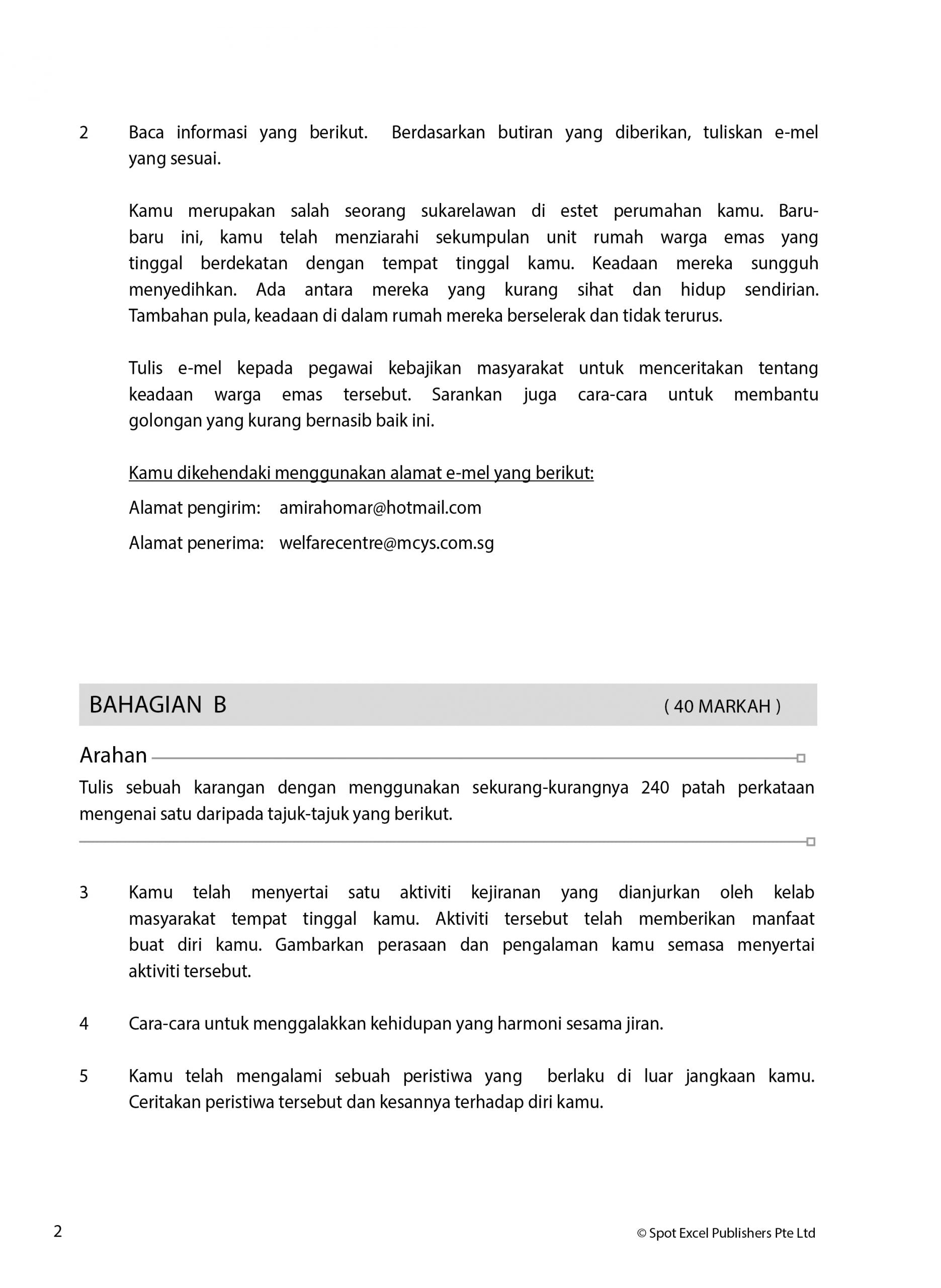 O-Level/NA Latihan Peperiksaan Bahasa Melayu