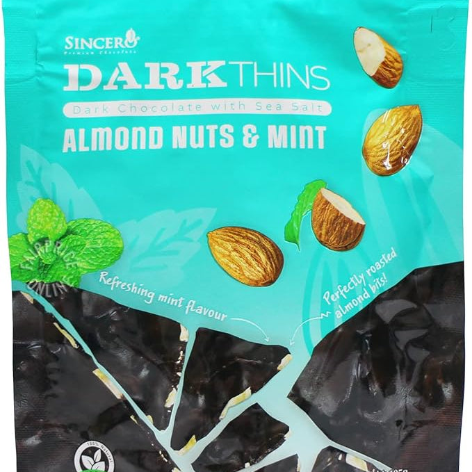 Thins Dark Choc W/ssalt-almond Nuts&mint